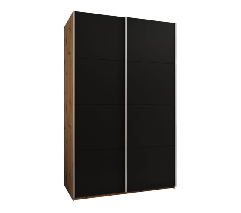 Szafa przesuwna Abiks LUX wysoka szer.150cm artisan/czarny/srebrny 1szt.