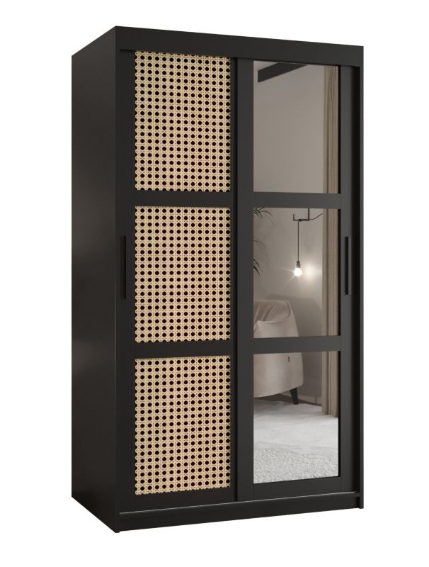 Szafa przesuwna Garderoba Abiks PLECIONKA WIEDEŃSKA 2 100 czarny 1 szt.