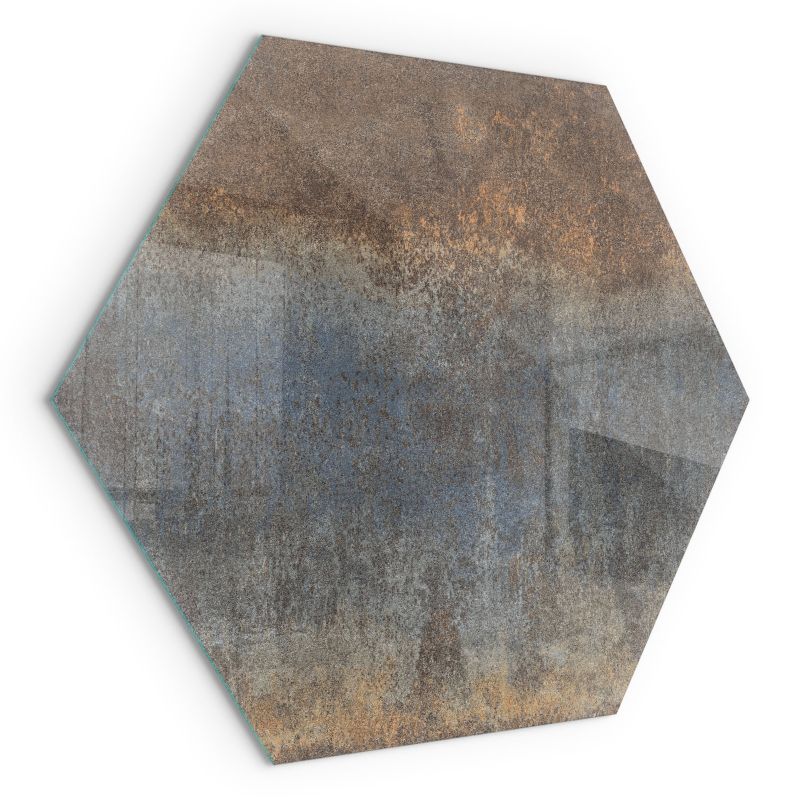 Szyba Heksagon przed Kominek Wallfluent h40 cm Ochrona Podłogi przed Żarem Abstrakcyjny teksturowy wzór 1 szt.