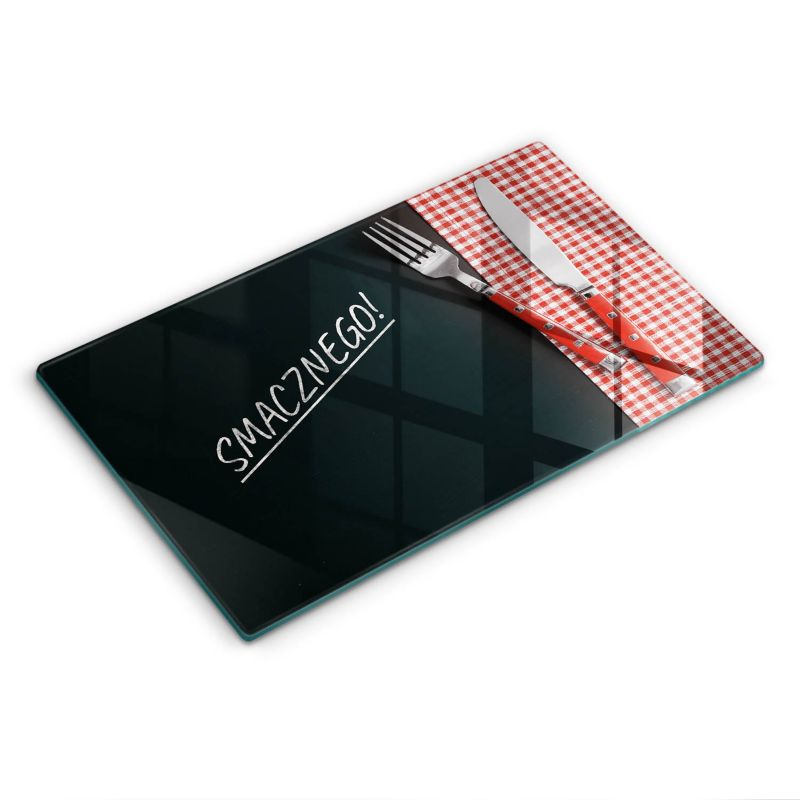 Szklana deska do krojenia Wallfluent 30x52 cm Napis: Smacznego 1 szt.