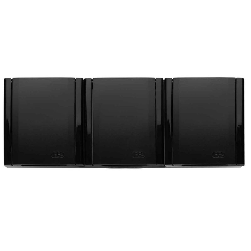 Gniazdo potrójne Polmark Bravo czarne