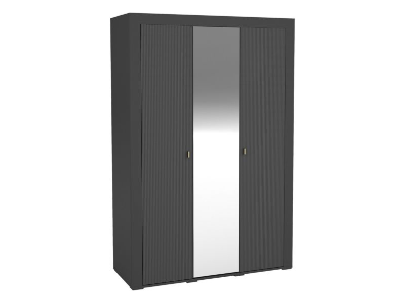 Szafa MIRJAN 24 trzydrzwiowa Mossa 3D MO02 czarny 1 szt.