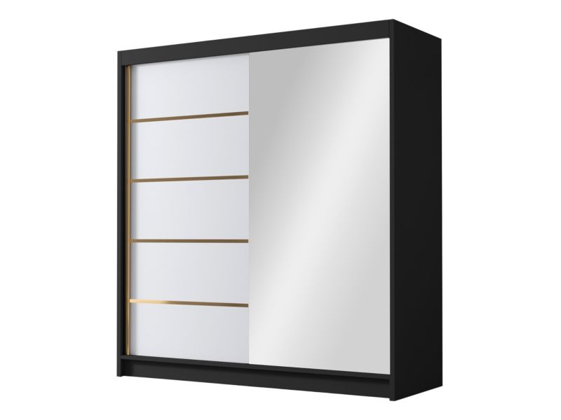 Szafa MIRJAN 24 z lustrem Bali III 180 czarny 1 szt.