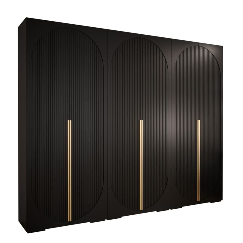 Szafa przesuwna Garderoba Abiks MANHATTAN RYFEL 5 300 czarny 1 szt.