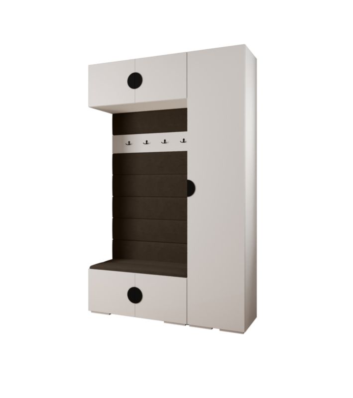 Garderoba do przedpokoju Abiks INOVA 4 Z19 biały+czarny+manila04 1 szt.