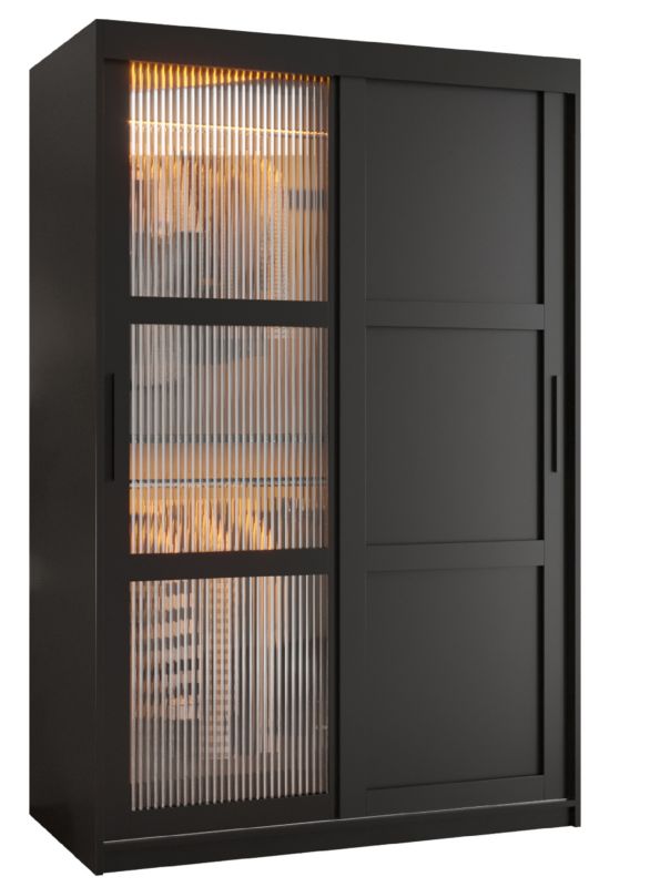 Szafa przesuwna Garderoba Abiks FLUTES 3 120 czarny 1 szt.