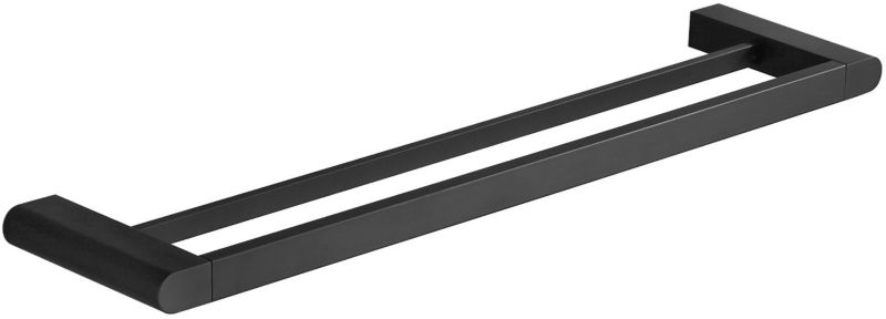 Podwójny wieszak na ręcznik Mexen Adox czarny 56x2 cm 2 szt.