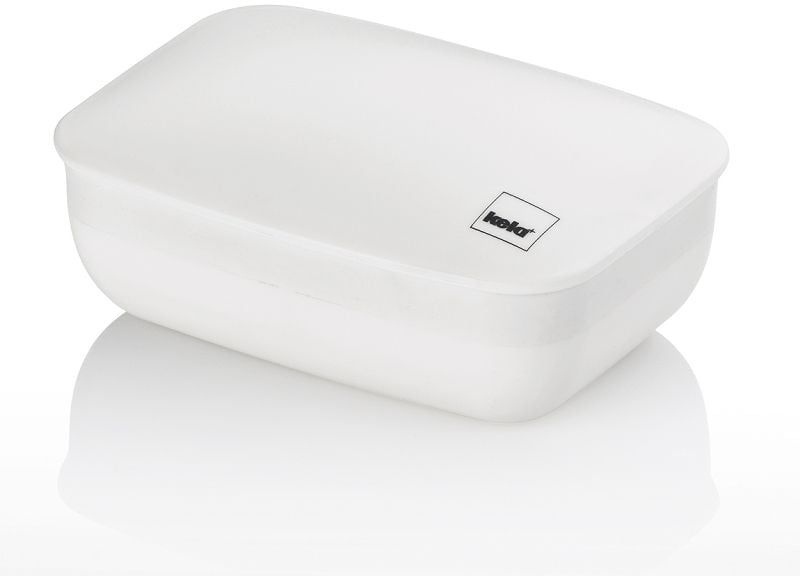 Mydelniczka Kela Mari z pokrywką, biały plastik 11,5x8,5x4,5 cm 1 szt.