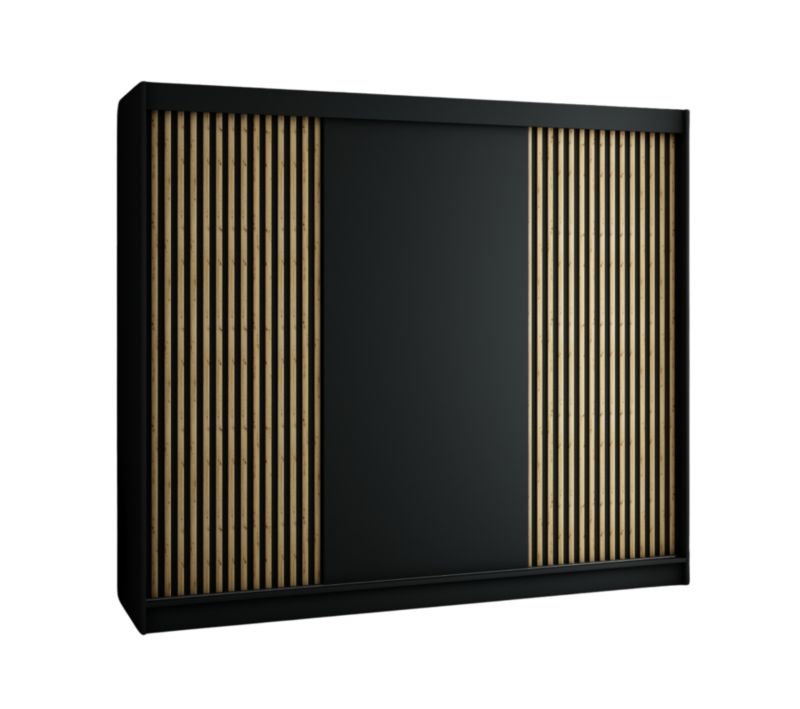 Szafa przesuwna Garderoba Abiks Lamelo 250 czarny 1 szt.