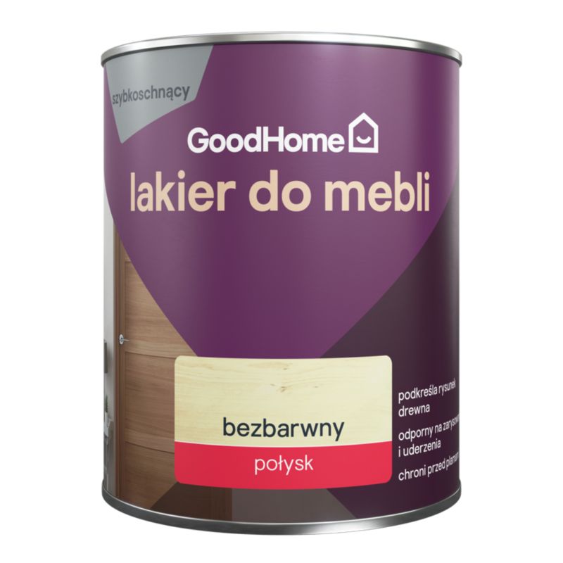 Lakier do mebli GoodHome bezbarwny połysk 0,75 l