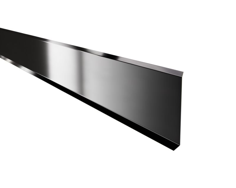 Listwa przypodłogowa F Lambro cokół stalowy czarny połysk 10cm x 270cm 1 szt.