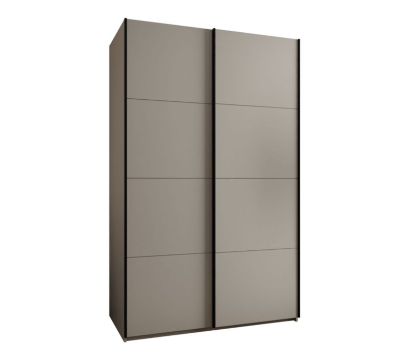 Szafa przesuwna Abiks LUX wysoka szer.150cm kaszmir/kaszmir/czarny 1szt.