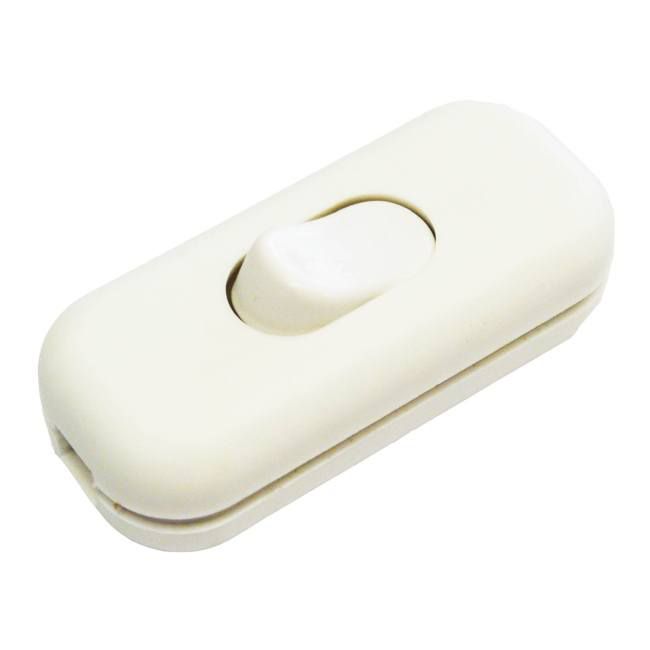 Wyłącznik przelotowy Polmark skręcany biały