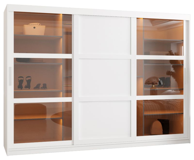 Szafa przesuwna Garderoba DOME 3 250 biały