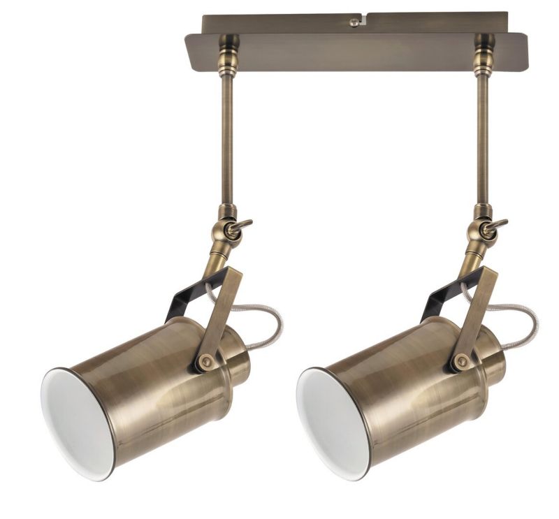 Lampa sufitowa wisząca Rabalux Peter 9823 brąz antyczny industrialna 2xE27 x 1 szt.