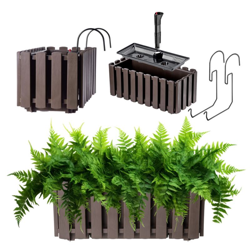 Skrzynka Balkonowa KADAX 38cm + 2 Uchwyty Brązowa 1szt.