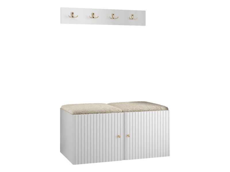 Zestaw MIRJAN 24 Orion Ryfel Slim VI biały + beżowa bukla 1 kpl.