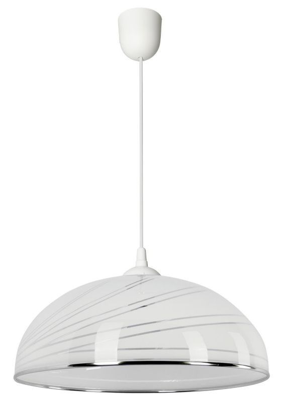 Lampa wisząca Lampex Simi biała wym: 70 x 38 cm 1xE27 x 1 szt.