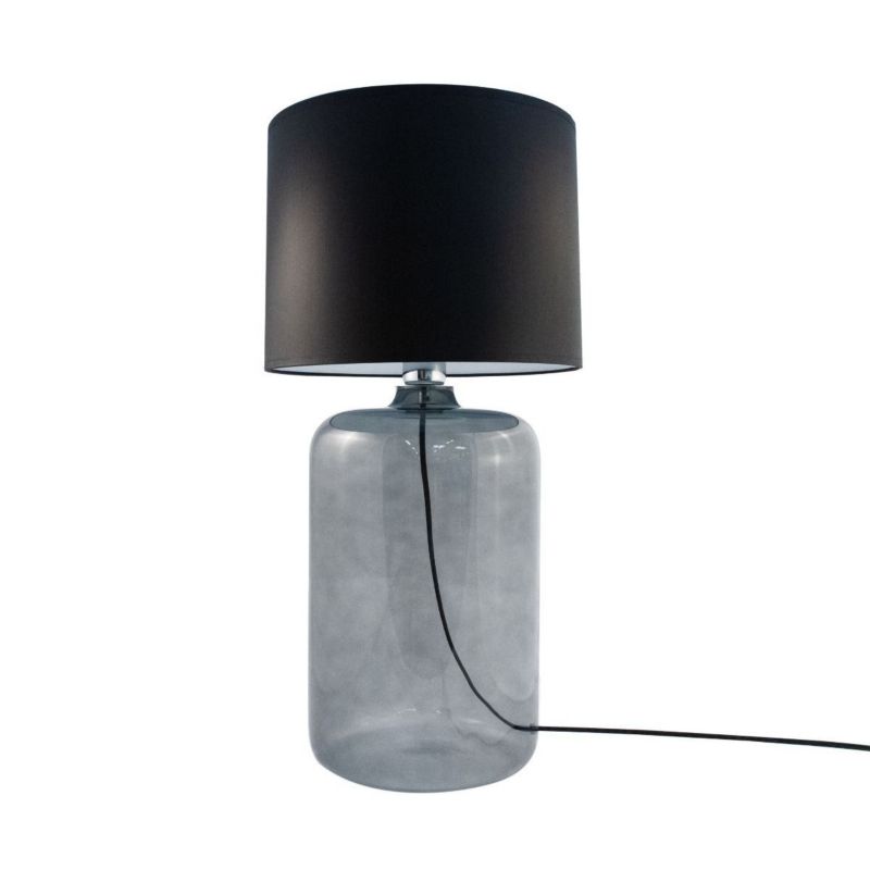 Lampa stołowa Zuma Line Amarsa dymiona-czarna 1 x E27 x 60W IP20 wym: 60 x 30 x 30 cm szkło - 1 szt.