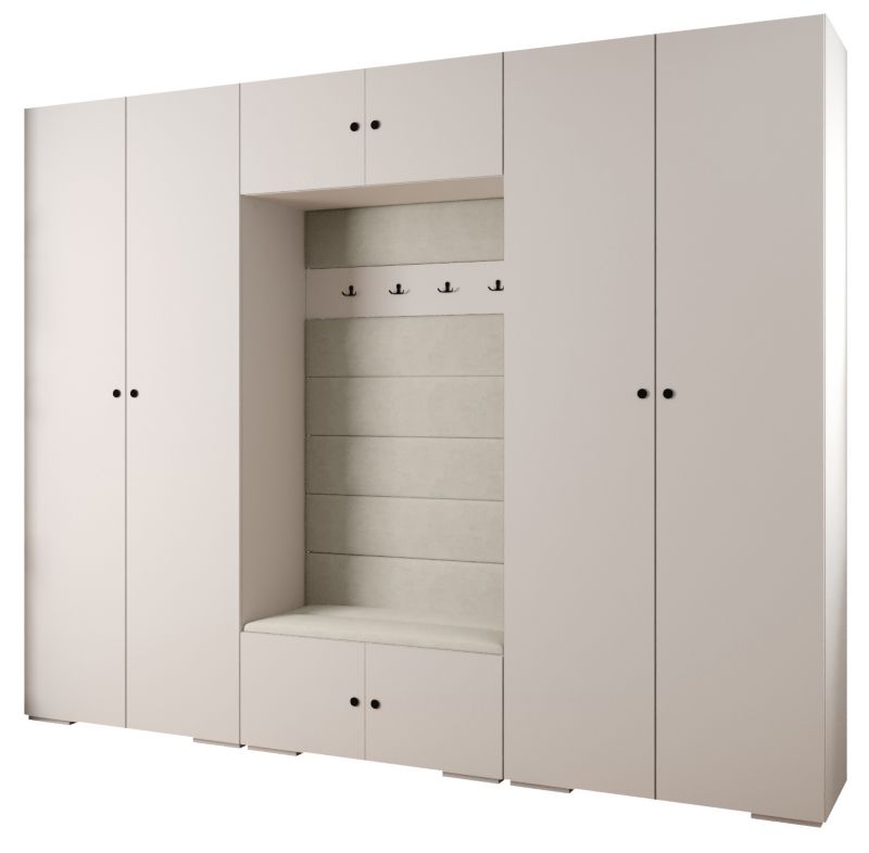 Garderoba do przedpokoju Abiks INOVA 2 Z9 biały+czarny+manila02 1 szt.