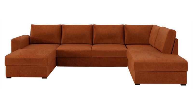 Narożnik z funkcją spania MIRJAN 24 Wilma prawy pomarańczowy szenilowy 1 szt.