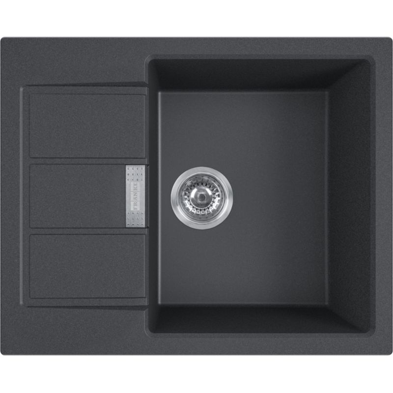 Zlewozmywak granitowy Franke Sirius S2D 611-62 z akcesoriami czarny
