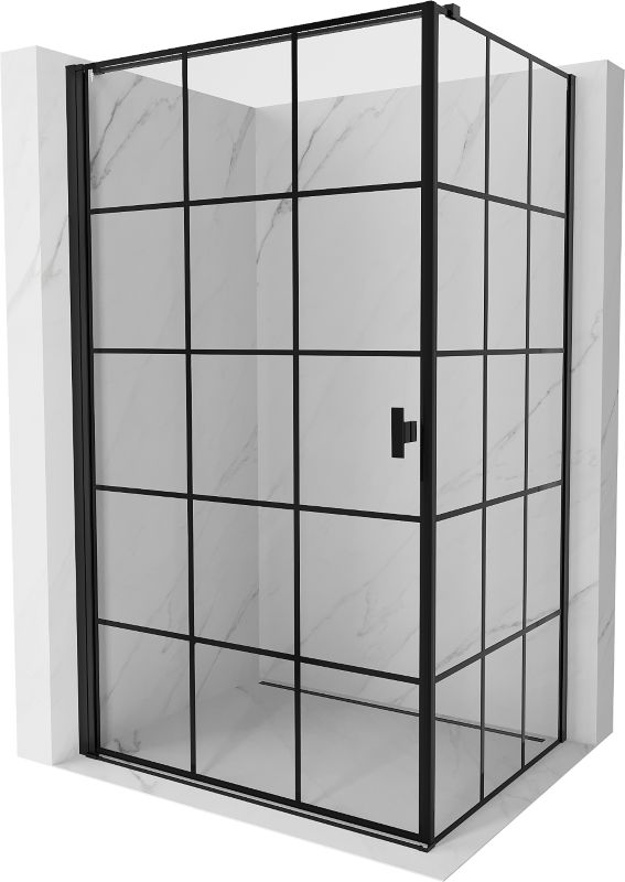 Kabina prysznicowa Mexen Mist-B czarna kratka 100x75 cm - 8A2T-100-075-70-77-L 1 szt.