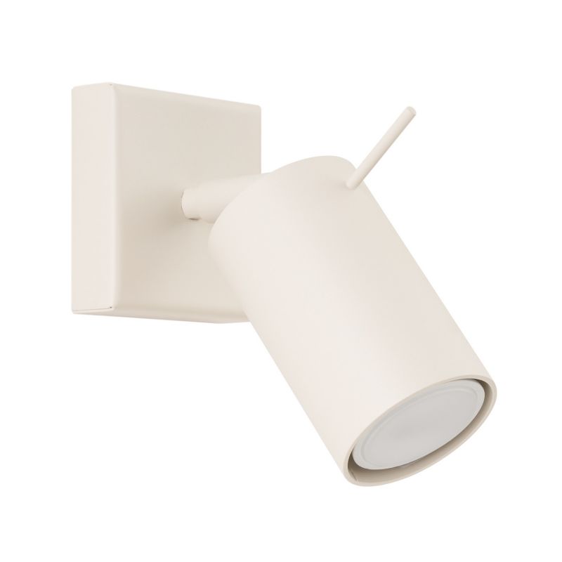 Kinkiet ścienny Sollux Lighting Lagos beżowy do sypialni 1 x GU10 x IP20 wym: 8 x 8 x 16 cm - 1 szt.