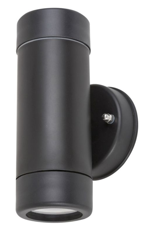 Kinkiet ścienny zewnętrzny Rabalux Medina czarny matowy-przezroczysty 2 x GU10 x IP44 wym: 16 x 8 x 9 cm - 1 szt.