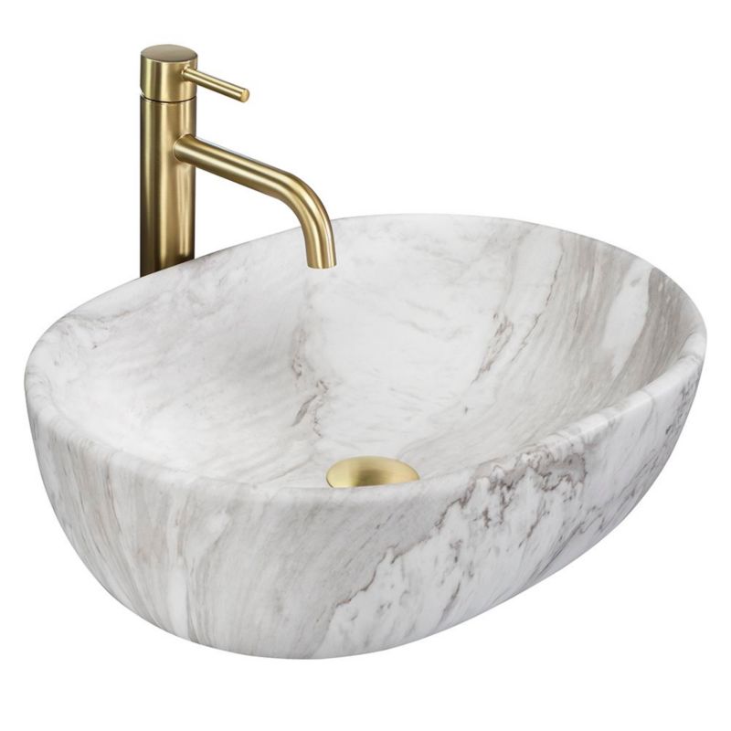 Umywalka Nablatowa Rea Amelia Ash Matt 48X34,5X13,5Cm 1 Szt