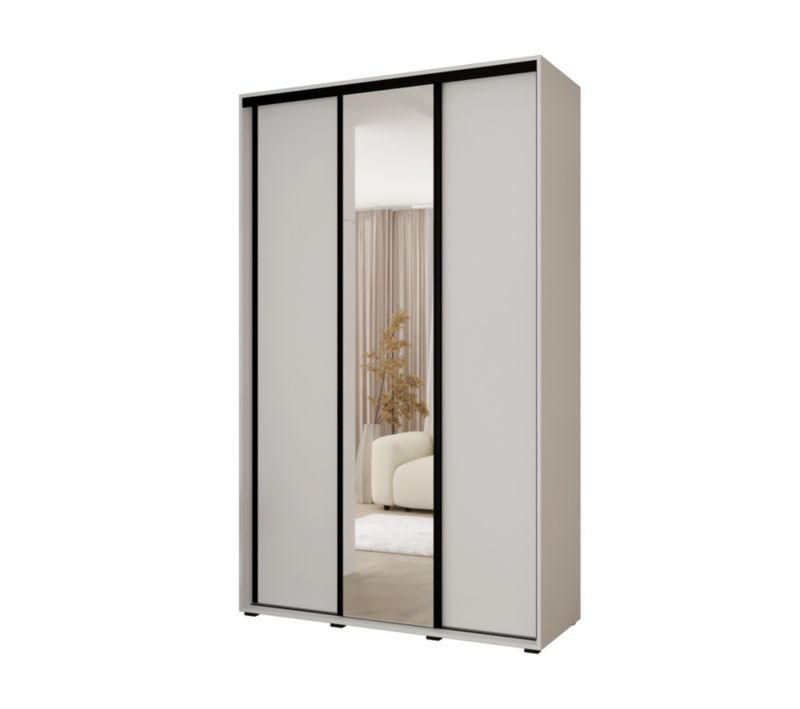 Szafa przesuwna MINIO go for it VADO 3 45 x 150 cm, biały/biały/czarny 1 szt.