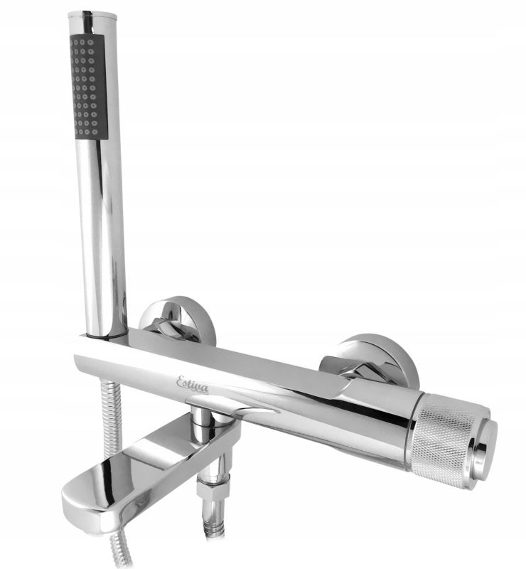 Bateria wannowa ścienna Estiva BADRA Chrome srebrna 1 szt.