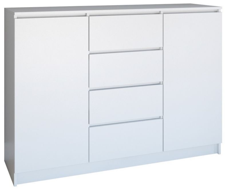 Komoda Topeshop Szafka 2D4S 120 - Biała 40x120x97 cm 1 szt.
