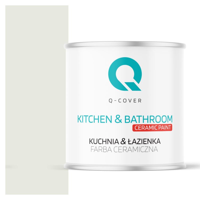 Farba Ceramiczna Kuchnia & Łazienka Q-Cover Biel złamana w oliwkowy H2079 Głęboki Mat 2L