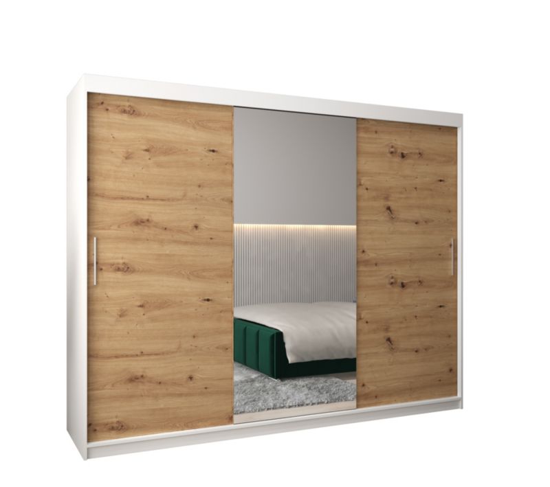 Szafa przesuwna Garderoba Abiks Tokyo 1 250 biały + artisan 1 szt.