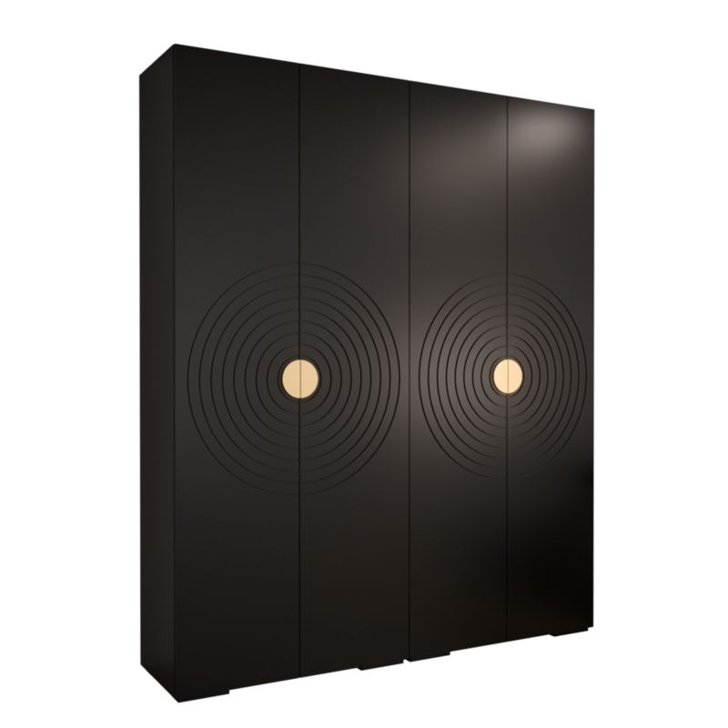 Szafa przesuwna Garderoba Abiks MANHATTAN RYFEL 6 200 czarny 1 szt.