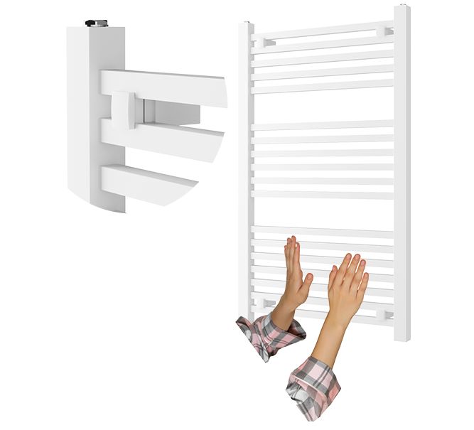 Grzejnik Łazienkowy Granitan Bergen 100/60cm Biały Kaloryfer Drabinkowy 1kpl.