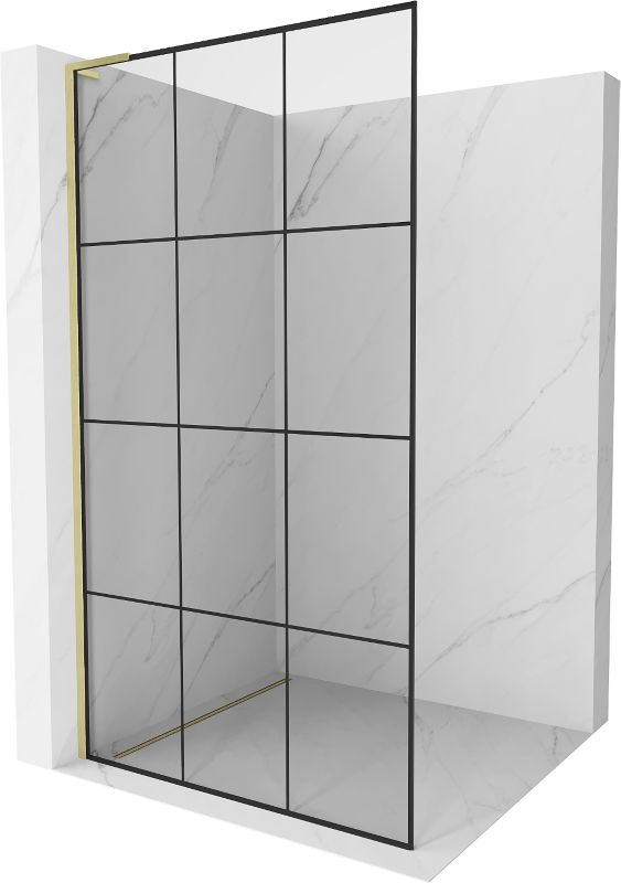 Ścianka prysznicowa Mexen Kioto L czarny wzór 120x200 cm 800-120-103-55-771 szt.