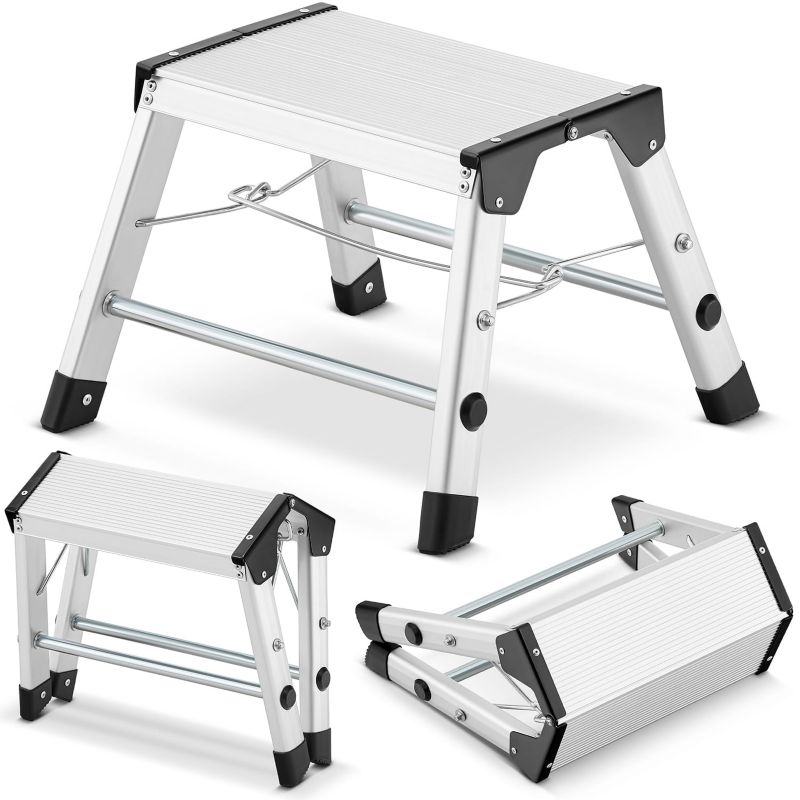 Drabina aluminiowa domowa stołek taboret podnóżek HIGHER ML-401C 1 szt