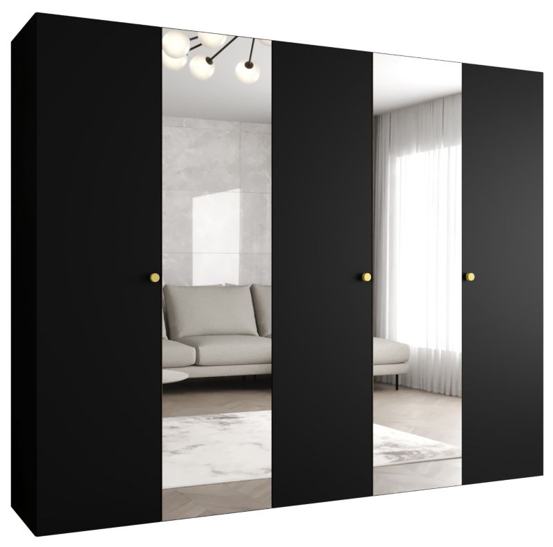 Szafa uchylna Abiks PARMA 2 250 wys. 202 cm Czarny + u. Złoty 1 szt