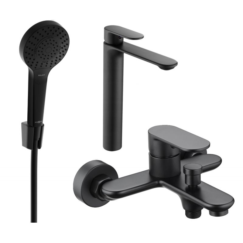 Zestaw wannowy Mexen Milo czarny 71313R05-70 1 szt.