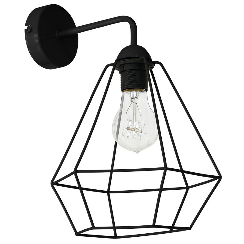 Kinkiet ścienny Luminex Alma czarny mat 1 x E27 x 15W IP20 wym: 38 x 25 x 30 cm - 1 szt.