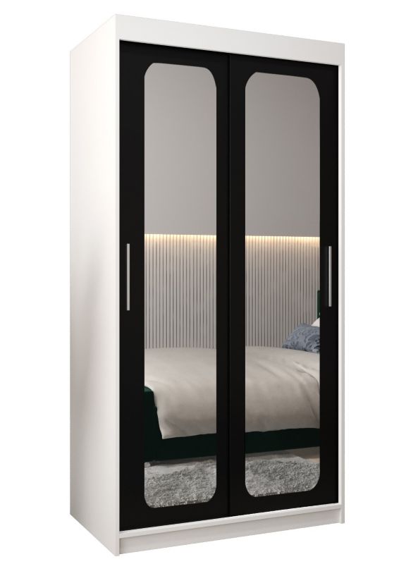 Szafa przesuwna Garderoba Abiks PROMO T3 100 biały/czarny 1 szt.