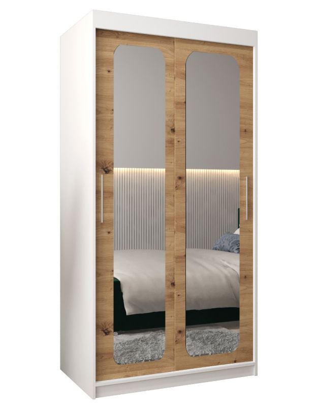 Szafa przesuwna Garderoba Abiks PROMO T3 100 biały/artisan 1 szt.