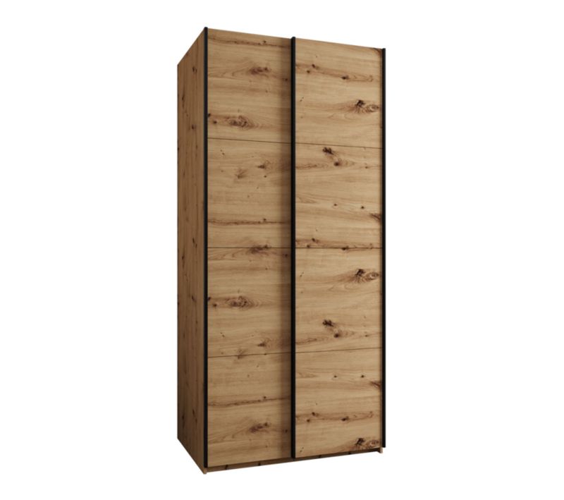 Szafa przesuwna Abiks LUX wysoka szer.120cm artisan/artisan/czarny 1szt.