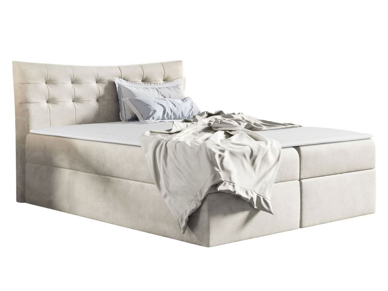 Łóżko kontynentalne MIRJAN 24 Havana 160x200 kość słoniowa 1 szt.