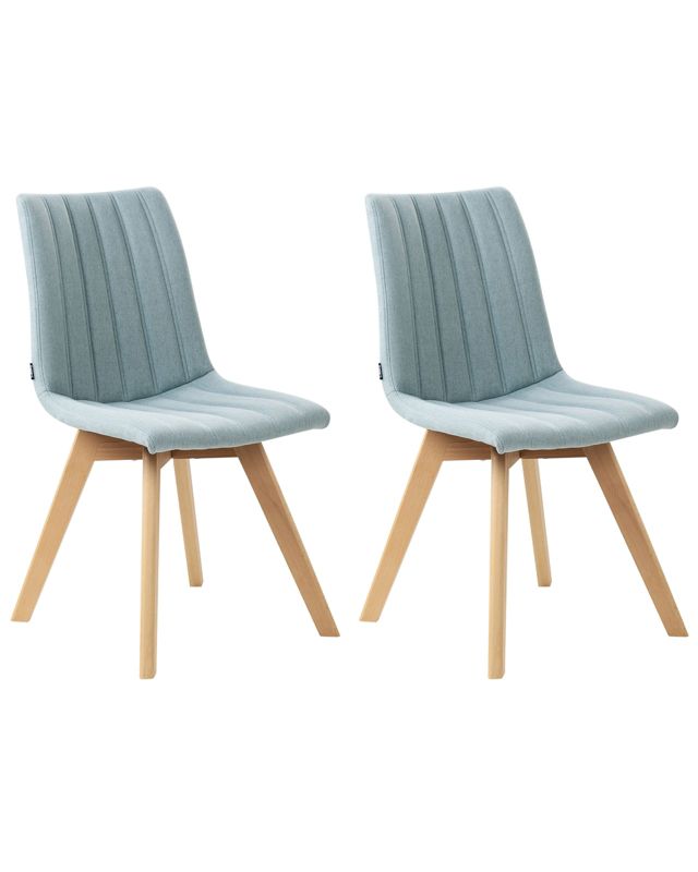 Zestaw 2 krzeseł do jadalni Calgary Błękitny 1 par.