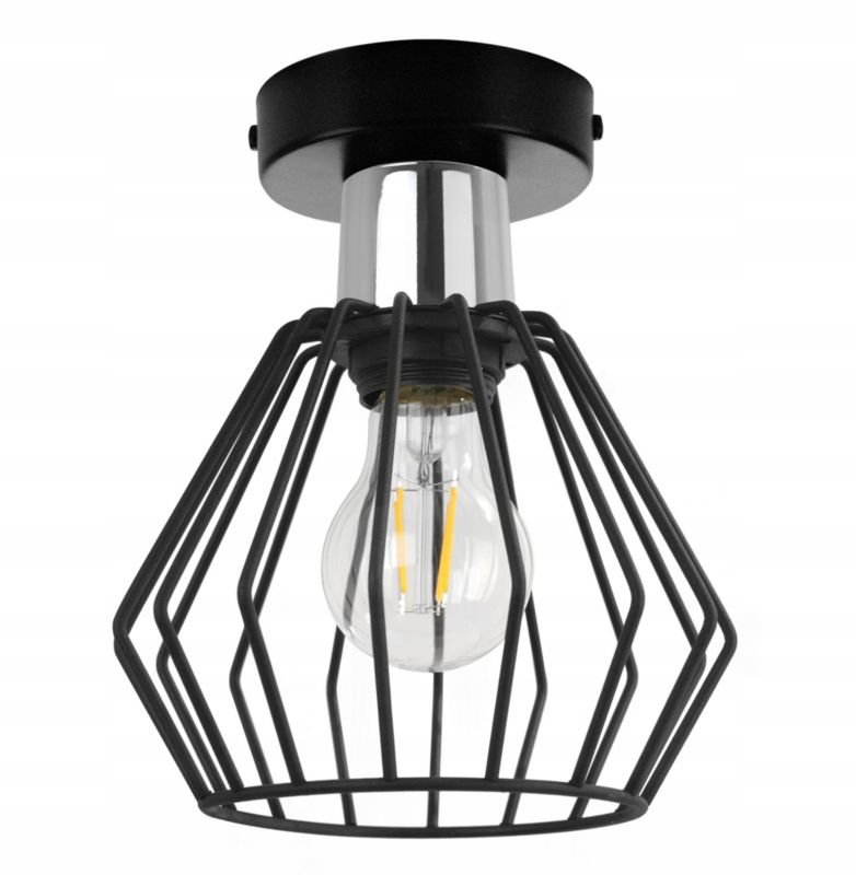 Lampa sufitowa wisząca Light Home LH Nuvola 1x E27 60W czarny/srebrny 1szt.
