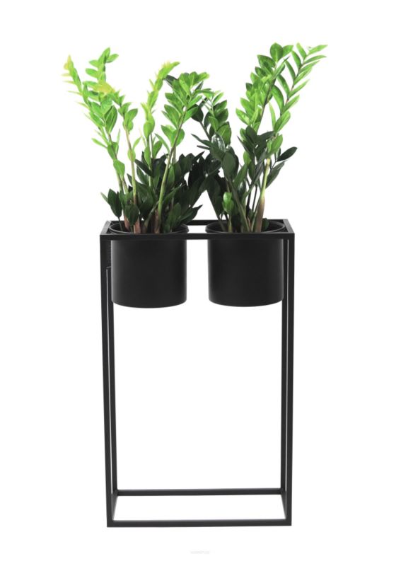 Kwietnik stojący JAKPOL Ugo Loft 80x50 cm metalowy czarny 1 szt.