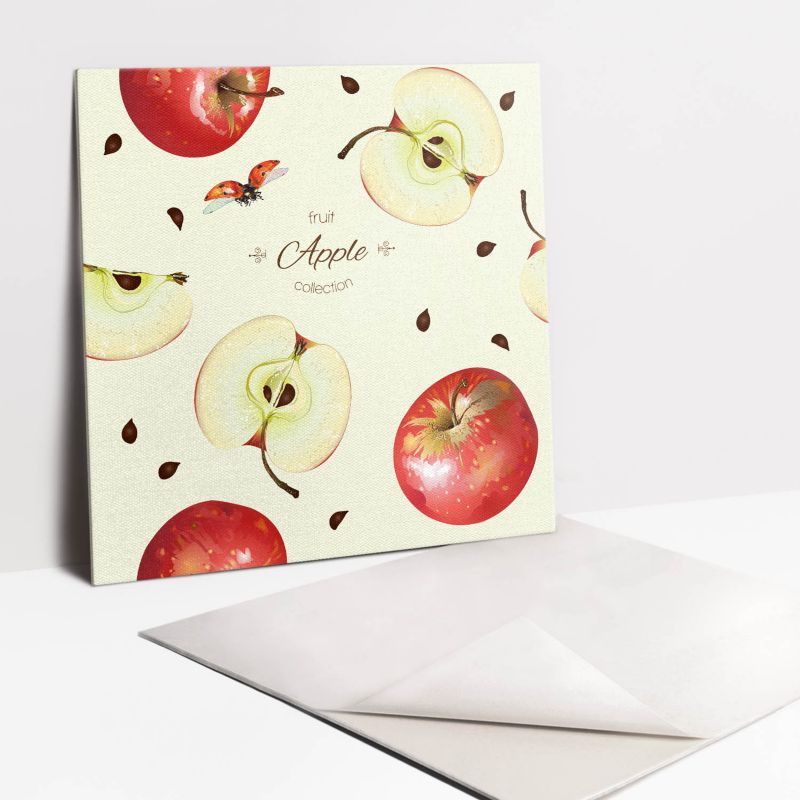 Kafelki samoprzylepne Tulup 30x30 cm Czerwone jabłka 9 szt.